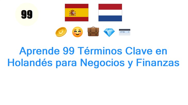 Aprende 99 Términos Clave en Holandés para Negocios y Finanzas